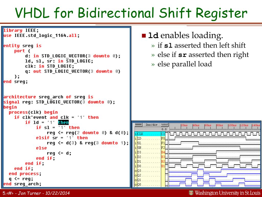 vhdl program for 3 bit bidirectional shift register